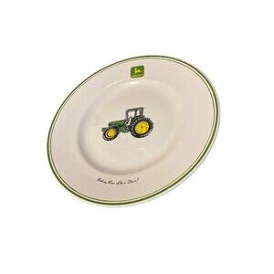 John‎ Deere Tractor Dinner Plate 11 3/8 in Replacement White Ceramic Gibson